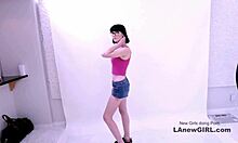 brunette goddess teases secrets in steamy modeling audition