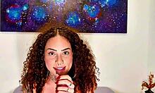 gostosa loses control solo deepthroating big dildo tits bouncing wild