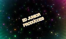 Hot Novinha Sits Bareback on Ed Junior's Huge Cock in Red Sheer