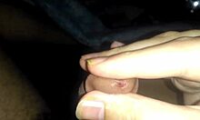 hairy latino endures intense glans massage to explosive orgasm