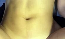 Roommate's Belly Bulges From Deep Creampie Riding Cum