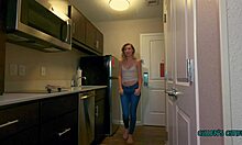 Emma Sirus hooks up naughty fan for teasing deepthroat and cum facial