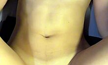 Roommate's Belly Bulges From Deep Creampie Riding Cum