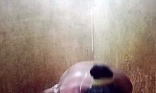 Hey darling, watch me shower and play with my big natural tits and hairy pussy