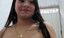 Inviting sexy latina big ass cutie home for drink turns into homemade fuck