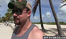 Hot 18+ Teen Shares Friend's Cum Blast on Spring Break Blowjob!