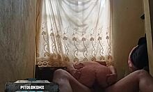 german petite teen babe in red stockings screams riding cock doggystyle bent over bedroom