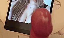 mark's girlfriend gets bored and starts sucking his huge cock close-up