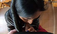 teasing blowjob turns into wild fuck with cum while hubby watches helplessly