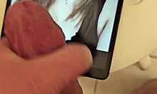 mark's girlfriend gets bored and starts sucking his huge cock close-up