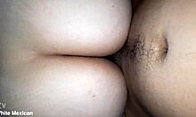 TEEN GF RIDES COWGIRL WITH WHITE NATURAL BIG ASS SHAVED PUSSY!