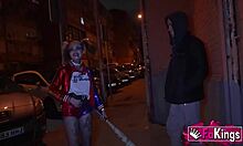 sexy lady medusa explains banging harley quinn with rough deepthroat cowgirl public outdoor flashing quickie