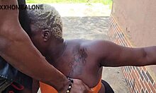 oh damn... big ass ebony nimi caught peeping big fat cock n punished hard doggystyle in garage