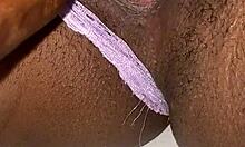 beautiful black amateur slowly slips off bedroom panties