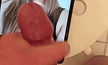 mark's girlfriend gets bored and starts sucking his huge cock close-up