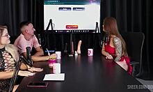 tati weg and bruna carlos sizzle in bora cast compilations wearing sheer red lingerie