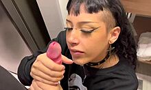 cutest faced teen slut sucks cock sloppy then offers tight ass to older guy