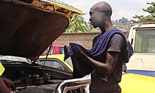 Mechanic's long cock makes me squirt deep in ass during garage quickie fix