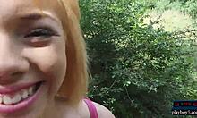 one gf pounded outdoors while the other waits at home