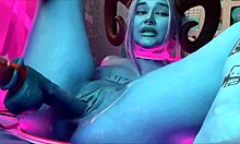 Cosplayer's Powerful Orgasms Squirt From Dildo Machine Deep In Pussy