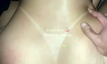 hot blonde wife spreads tight ass bareback creampie on huge cock