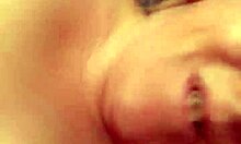 Ginger lady teases with her big fat tits masked and chubby