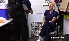 Damn big tit nurse thief suckin officer cock after bust hidden cam