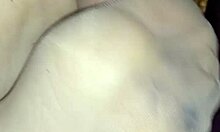 nylons footjob homemade teasing toes cumshot explosion