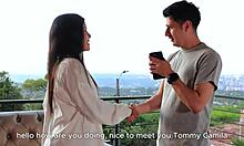 photoshoot got wild, this naughty latina housewife rides my big cock hard