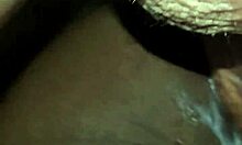 petite ebony couple fucks wet pussy hard creampie cum inside young slut