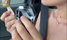 She struts the store PANTY-LESS, splurging without a care in the world