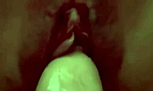 she grabs her toy for fun then begs for dick creampie deep inside her