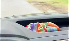 She struts the store PANTY-LESS, splurging without a care in the world