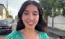 village whore takes triple facial cum then struts publicly with cum-covered face