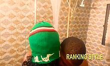 African queen bends over in bath for boss's monster black cock doggystyle deepthroat