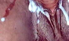 petite ebony couple fucks wet pussy hard creampie cum inside young slut