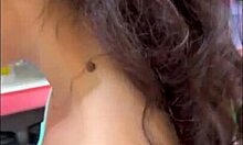 She struts the store PANTY-LESS, splurging without a care in the world