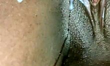 petite ebony couple fucks wet pussy hard creampie cum inside young slut