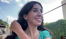 village whore takes triple facial cum then struts publicly with cum-covered face