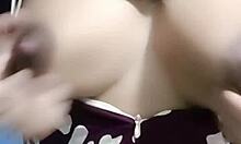 Bu guru cantik MASTURBASI with DILDO kesepian tinggal suami keluar kota hairy pussy