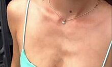 She struts the store PANTY-LESS, splurging without a care in the world