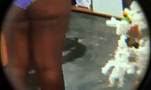 hidden cam catches the curvy latina neighbor with huge ass going wild at home