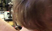 granny peggy sue sucks cock deep on christmas then swallows hot cum