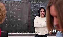 gangbang on the bench turns legendary as rough double penetration hits every blonde student hard