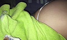my stepmom lies on my bed waiting for our taboo first time lick and fuck
