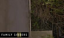 FAMILY SINNERS HOT STEPDAD CATCHES STEPDAUGHTER SNEAKING HOME AND TEACHES LESSON WITH DOGGYSTYLE POUNDING!