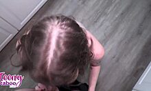 Babysitter Sunny Daze Bent Over Kitchen Counter for Boss Creampie Doggystyle