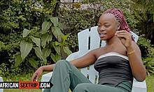 big tits ebony teen's tight pussy stretched by massive white cock rough