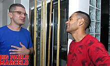 Hey nerd dude stumbles into wrong bathroom and pounds tattooed latina hottie with monster cock!