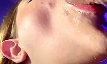 stepsister's sloppy deepthroat drool fest gagging on my cock